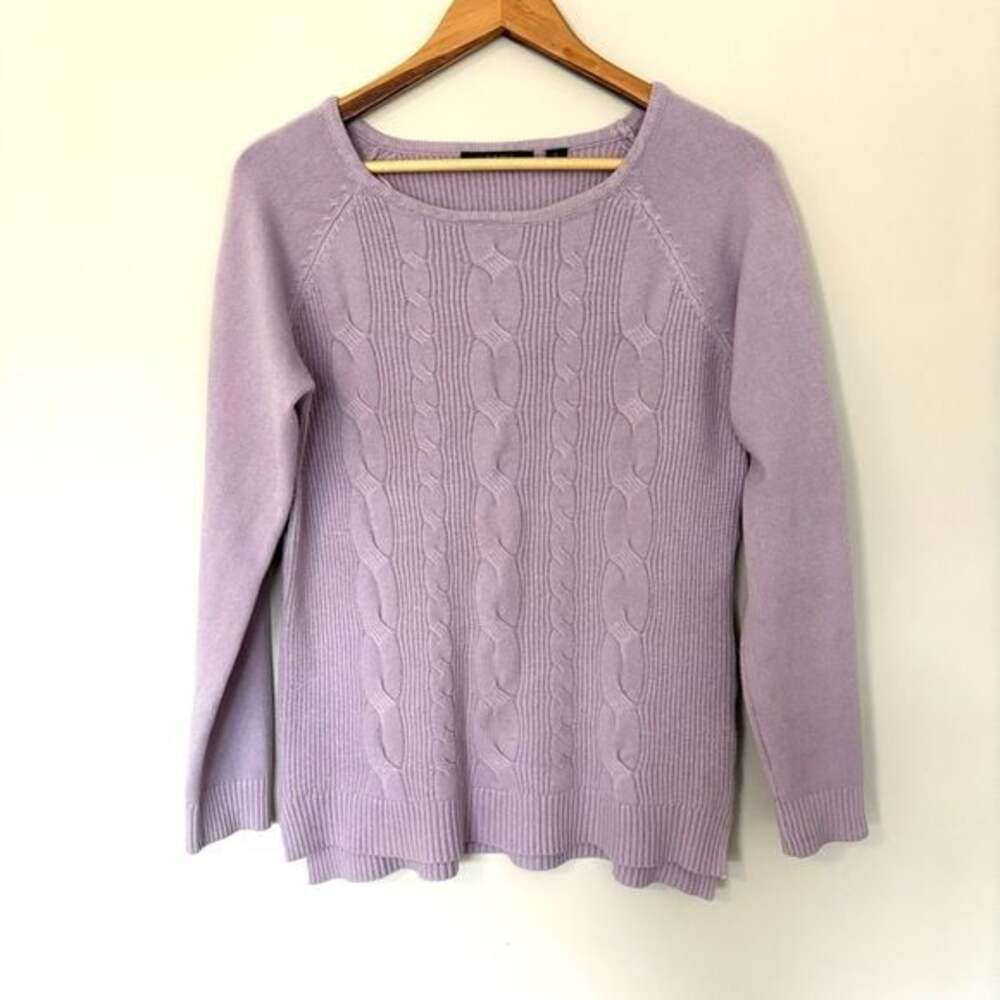 Cyrus Green Cable Knit Sweater Size Medium